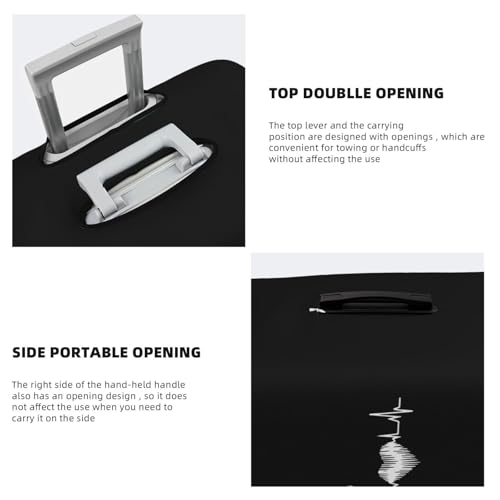 English Springer Spaniel Travel Luggage Cover Suitcase Protector Fits 18-21 Inch Case(Black,S)4