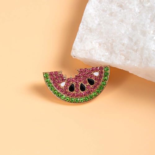 Image of BeeGift Rhinestone Fruit Brooch Pin for Women Girls,Lemon /Pomegranate /Watermelon /Banana /Strawberry /Pineapple Fruit Brooch Cute Fruit Lapel Pin Jewelry Gift for Women