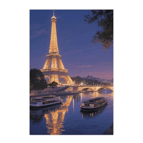 Poster Tour Eiffel amovible et sticker mural en papier pour chambre