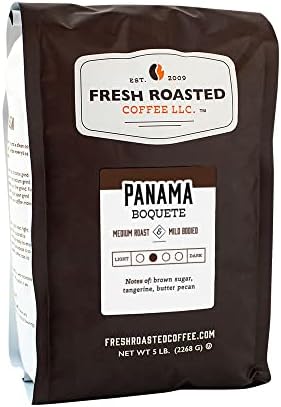 Fresh Roasted Coffee, Panama Boquete, 5 lb (80 oz), Medium Roast, Kosher, Whole Bean