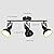 DLLT Ceiling Spotlight Fixture,3-Light Directional Track Lighting, Flush Mount Tracking Light Kit for Kitchen, Dining Room, Bedroom, Office, Living Room, Closet Room, Black, E12 Base