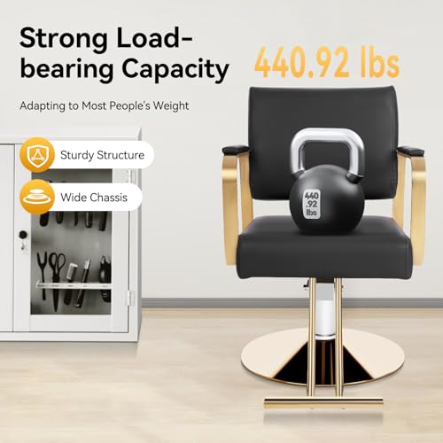 Image of Fulavorty Salon Chair,Salon Chair for Hair Stylist with Height Adjustment,360 Rotatable Barber Chair for Barber Store,Beauty Salons,Spas