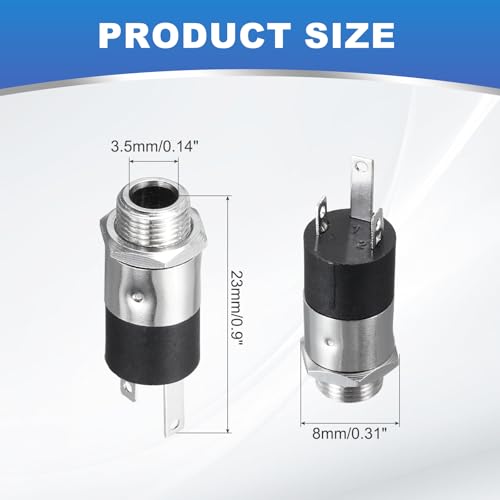 MECCANIXITY 5 Pzs 3.5mm 3 Pines TRS Stereo Audio Socket miniatura 2