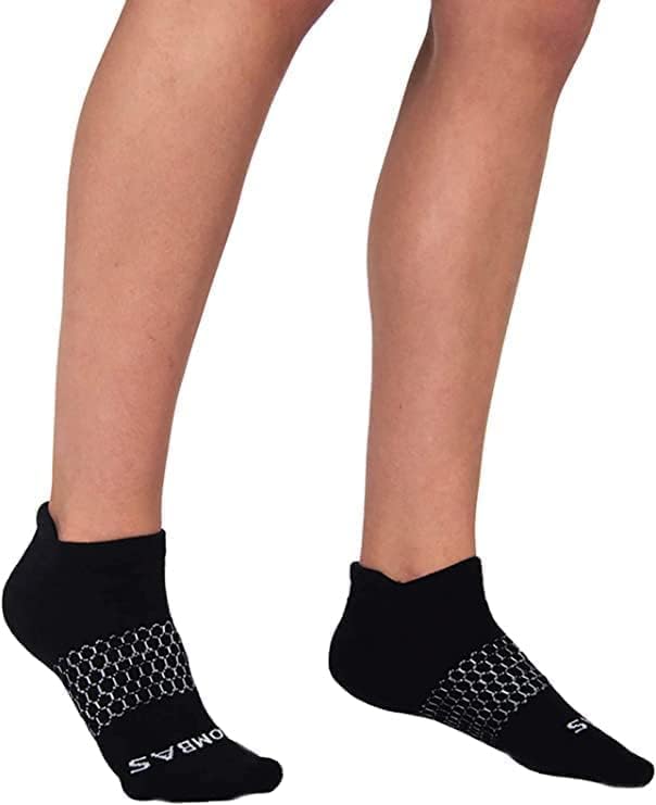 BOMBAS Women's 4 pack Solid Ankle Socks, Size Medium, Black