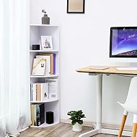VASAGLE 4 Ebenen Eckregal, Bücherregal aus Holz – Ansicht 4