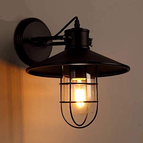 Applique Applique Industrielle Fer Art USA Garden Applique Murale Couloir Balcon Magasin Entrepôt Miroir Précédent Applique Murale