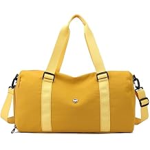 Yoga Gym Bag for Women | Separate Shoes Compartment & Wet/Dry Pockets | Adjustable Yoga Mat Holder | Large Capacity Sports Tote