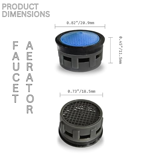 Image of High-Pressure Water Aerator Faucet Tap Foam Flow Replacement, Blue, 12 x 12 x 12 Millimetres, Plastic Fusion (40 Pieces)