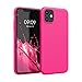 kwmobile TPU Silicone Case for Apple iPhone 11 - Soft Flexible Shock Absorbent Protective Phone Cover - Neon Pink