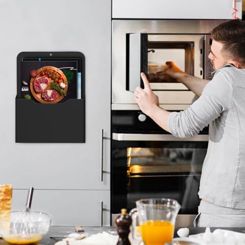 MoKo Magnetic File Holder, A4 Large Size Refrigerator Storage Organizer Magnet Pencil Cups Marker Paper Letter Pen Holder Stationery Supplies for Classroom Office Home, 2 Pack, Black - Cosy Home Interiors MoKo Magnetic File Holder, A4 Large Size Refrigerator Storage Organizer Magnet Pencil Cups Marker Paper Letter Pen Holder Stationery Supplies for Classroom Office Home, 2 Pack, Black - Image 5