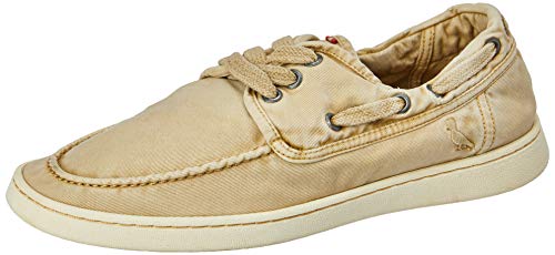 Sapato Casual Reserva Topsider Canvas Masculino, Kaki, 37