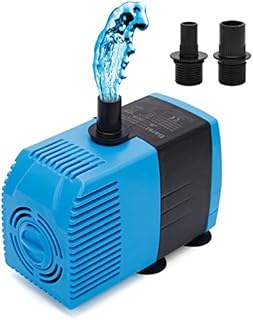 1500L/H Aquarium Water Pump with Filter (25W), Mini Electric Ultra Quiet Submersible Pump for Fountains, Pool, Fish Tank, Pond, Hydroponics, Statuary with 4 Strong Suction Cups