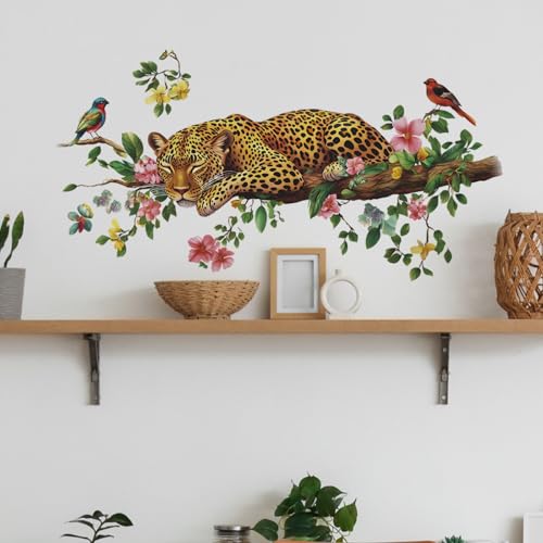 Vinilo Decorativo Removible Leopard Acuarela para Pared miniatura 5