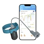 Viatom SleepU Pulsossimetro da Polso Ricaricabile, Saturimetro Continuo Portatile, Analisi Sonno Avanzata, Monitoraggio SpO2 in Tempo Reale, Autonomia 16 Ore, App Bluetooth Gratuita & Report PC