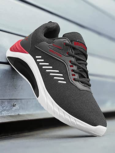 Image of BRUTON Men's Training Sneakers | Lightweight Lace-Up Casual Walking & Gym Shoes | Cushioned Sports Shoes