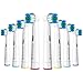 REDTRON Têtes de brosses de rechange pour Oral B (8 pièces), têtes de brosses à dents électriques pour un nettoyage de précision Pro1000 Pro3000 Pro5000 Pro7000 et plus