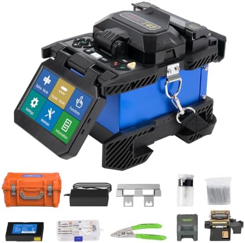 ORIENTEK T45 Core Alignment Fusion Splicer Fiber Optic Welding Splicing Machine FC-30 Optical Fiber Cleaver 18s Highly Efficient Heating 4.3inch Screen