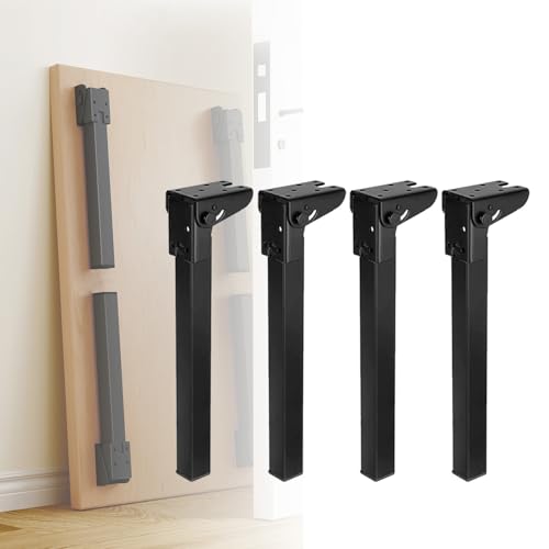 Patas de mesa plegables de metal ajustables de 6 a 24 pulgadas, soportes de repuesto para mesas de comedor, camas y cabinas. Tamaño versátil de 10 pulgadas para un uso fácil