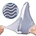 ydfagak Waterproof Shoe Covers, Reusable Foldable Not-Slip Rain Shoe Covers with Zipper,Shoe Protectors Overshoes Rain Galoshes for Kids Men and Women (M (Women 5.5-7.5, Men 5-6.5), Transparent)