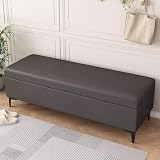 SBZIOJHDR panca porta scarpe, Panca ai piedi del letto con sedile imbottito in pelle, ingresso, 120 cm, vano portaoggetti for la porta d'ingresso