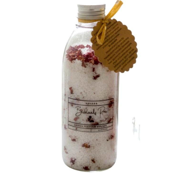 Epsom - Sales de baño con flores y hierbas hechas a mano, 150 ml de Alemania, aditivo para el baño (rosa)