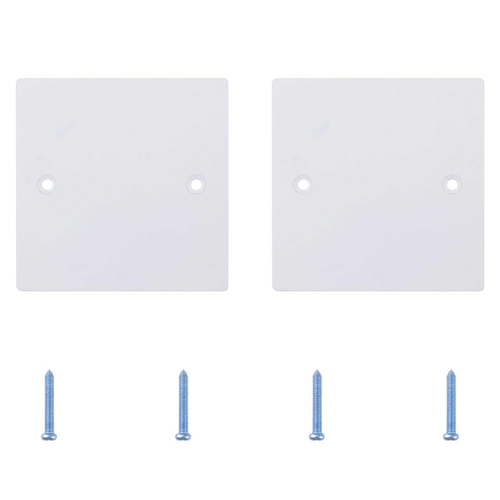 UFURMATE 2Pcs Blank Wall Plate Covers, Stainless Steel Wall Hole Cover 1-Gang Blank Device Electrical Covers for Socket,Unused Outlet(Light Gray,86 * 86mm) — image 1