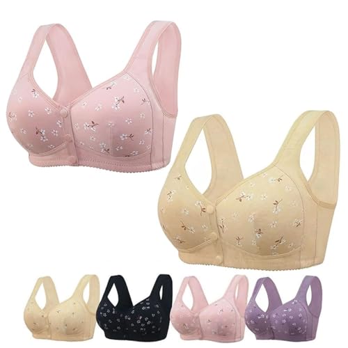 Daisy Bras for Women 2025 2Pack New Breathable Bra No Underwire Front Button Bra
