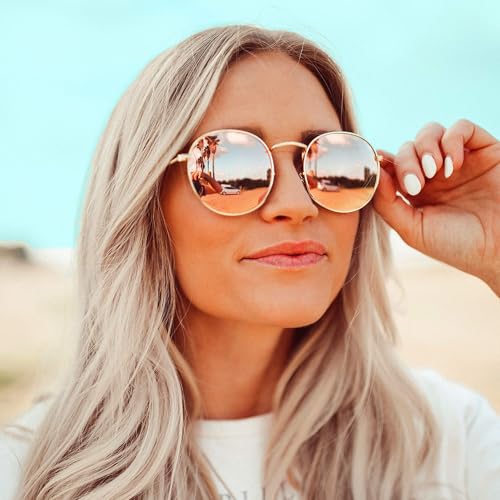 Image of WearMe Pro - Reflective Lens Round Trendy Sunglasses