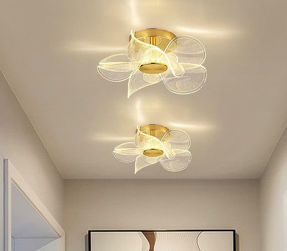 CITRA 250MM Led Gold Modern Acrylic Ceiling Light for Home and Office Use - Warm White (Round) Pack of 1