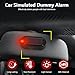 Car Solar Power Simulated Dummy Alarm, 2Pack Anti-Theft LED Flashing Security Light with USB Charging Port Car Alarm Security Anti Theft Device (Red)