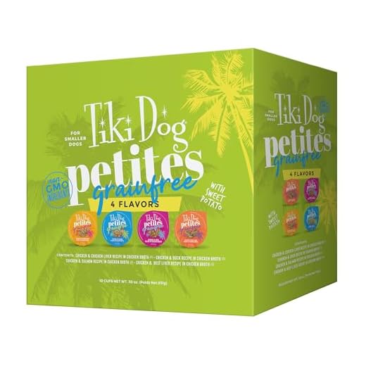 Tiki Dog Petites Grain Free, Variety Pack, Nutrient Dense Meat, Wet Dog Food for Small Breed Dogs and All Life Stages, 3 oz. Cans, Pack of 10
