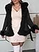 Geschallino Women's Plus Size Faux Suede Leather Coat Fall Clothes Winter Trendy Hood Jacket with Fur Collar 216 Black 2X