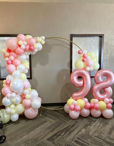 Image of Number Balloons Pearl Pink 22 Balloon 40 inch for 22 Birthday Decorations | Saturated Color, Large 40 in, With Straw & Hanging Hole, For Back-to-School Season, Wedding, Christmas, New Year, Anniversary