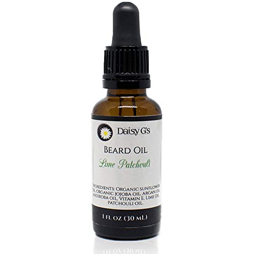Beard Oil Lime Patchouli - Organic Sunflower Oil - Vitamin E - Organic Jojoba Oil - Handmade To Tame Your Beard