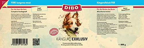 DIBO - EXKLUSIV KÄNGURU, 6 x 800g-Dose aus reinem Muskelfleisch – Single Protein, DIBO-Qualität