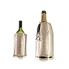 Vacu Vin 3887560 actieve koeler, wijn en champagne, flessenkoeler, siliconen, platina