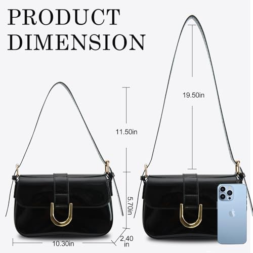 Image of Small Shoulder Bag for women,Crossbody Purses,Leather Tote Handbag Clutch Hobo Purse,with Zipper Closure for Women