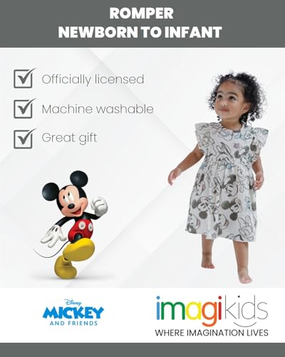 Image of Disney Winnie the Pooh Mickey Mouse Outfit Set Shortall Dress Newborn to Little Kid
