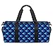 Borsone da viaggio Pesce Sirena Bilance Modello Blu Bagagli Borsa Da Palestra Sport Tote Borse per Le Donne Uomo con Tasca Bagnata, Multicolore, 45x23x23cm/17.7x9x9in