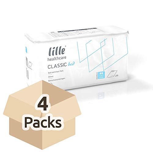 Lille Healthcare Classic Incontinence Bed Pad - Extra - 60cm x 90cm (4 Packs of 35)