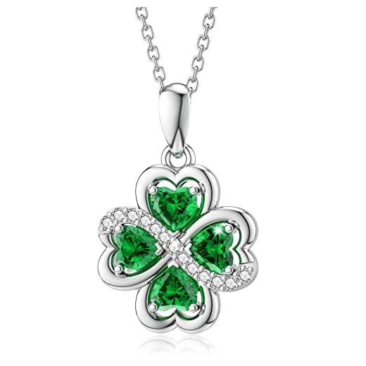 LANBEIDE Klavertje Vier 925 Sterling Zilver Smaragd Klavertje Vier voor Dames