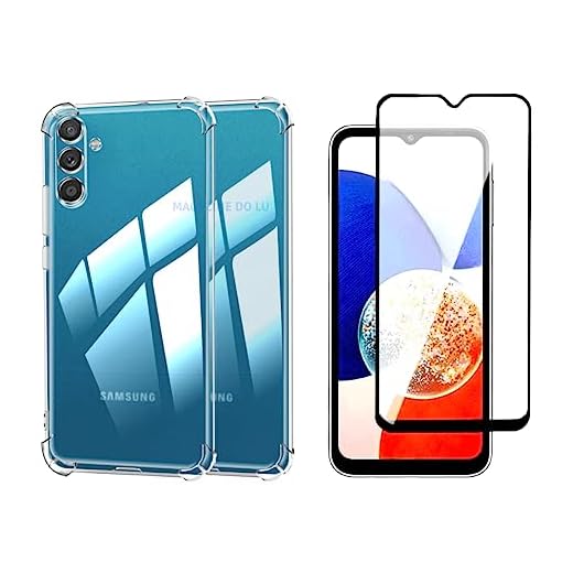 Kit Capinha Capa Antiqueda Compatível com Samsung Galaxy A14 5G + Película Frontal 3D Vidro