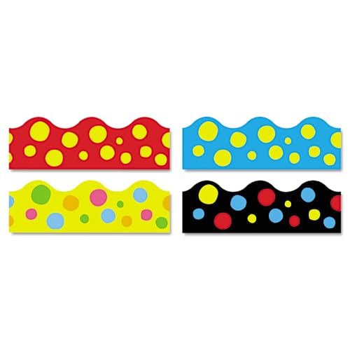 Trend Enterprises Lotsa Spots Terrific Trimmers - 2 1/4 x 156 in - Set of 48 Includes 4 Designs