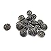 Craftisum 20 pcs Black Retro Double Layer Openwork Metal Shank Sewing Coat Buttons -25mm -1