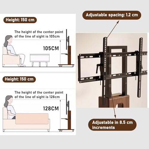 Soporte para TV móvil de piso para 43 a 75 pulgadas miniatura 5
