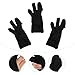 LABRIMP 3pcs Heat Resistant Finger Gloves Mitts Cotton Three-finger Protectors for Hair Styling Curling Use in Beauty Salons and Home