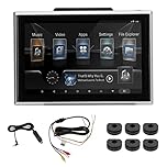 Oreilet 9 Inch 4K Portable TV for Cars, Touch Screen Car Headrest Monitor Tablet for Back Seat, Wireless Multi Media Video Player for Android 11, 2G 32G