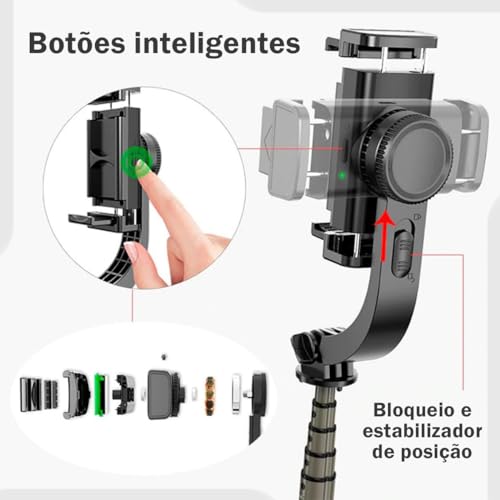 Estabilizador Celular Bastão Pau Selfie Tripé 360 Bluetooth