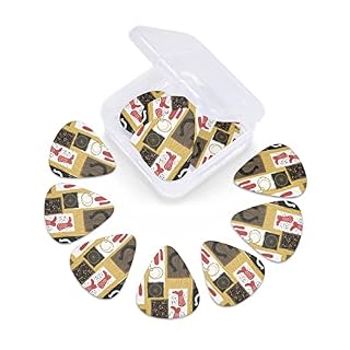 Lot de 12 médiators de guitare en bois style cowboy américain pour guitare basse électrique, acoustique, cadeau avec boîte - Les Beatles, Paul McCartney, John Lennon, RIngo Starr, George Harrison Lot de 12 médiators de guitare en bois style cowboy américain pour guitare basse électrique, acoustique, cadeau avec boîte – Image 3