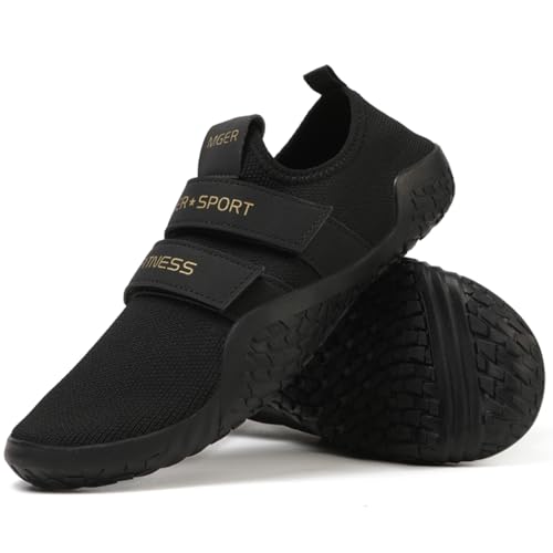GKVUOG Hombres Mujeres Zapatos De Sentadillas para Gimnasio Zapatos De Levantamiento De Pesas Flexibles Y CóModos,para Levantamiento De Potencia Y Culturismo,Negro,35 EU